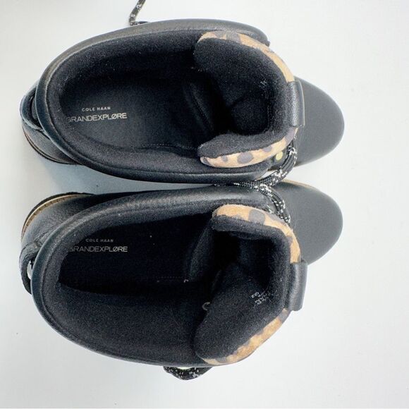 Cole Haan ZEROGRAND Explore Getaway Hiker Boot Black Leopard Print Size 8.5 - Picture 10 of 15